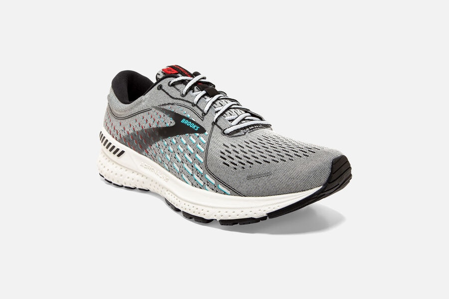 Brooks Running Shoes - Adrenaline GTS 21 Road Mens - Grey - PVR-091523